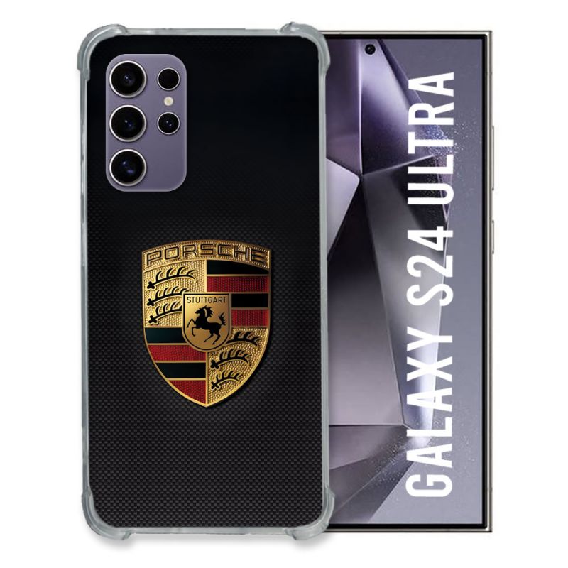 Coque Pour Samsung Galaxy S24 Ultra Porsche Carbone