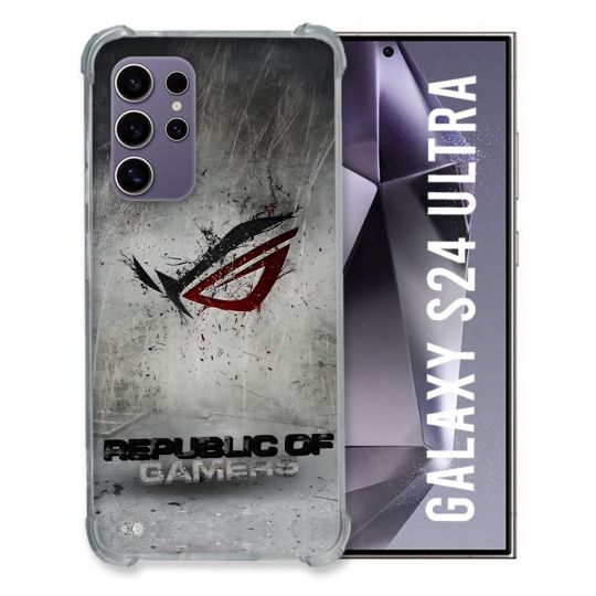 Coque Pour Samsung Galaxy S24 Ultra ROG Gris
