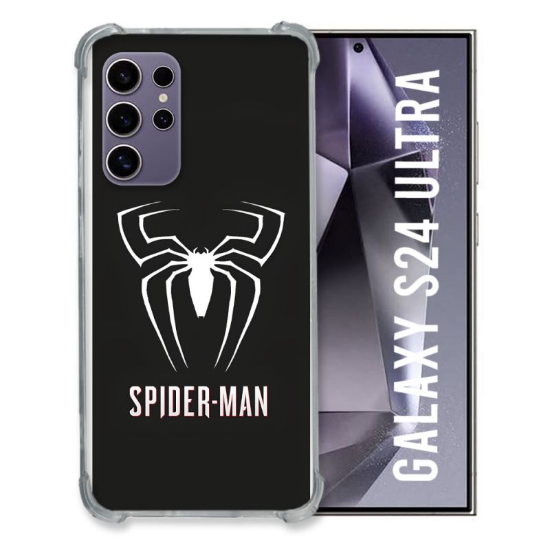 Coque Pour Samsung Galaxy S24 Ultra Spiderman Logo