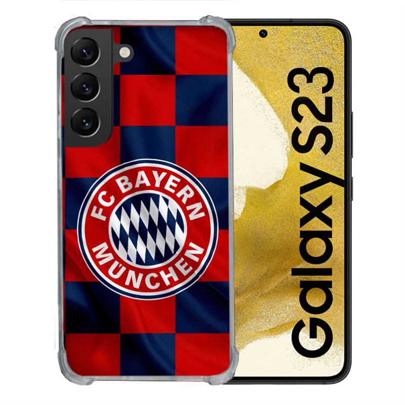Coque Pour Samsung Galaxy S23 Foot Bayern Munich Carreaux