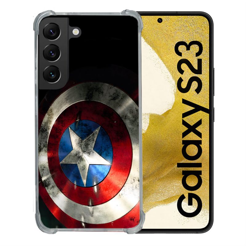 Coque Pour Samsung Galaxy S23 Captain America Bouclier