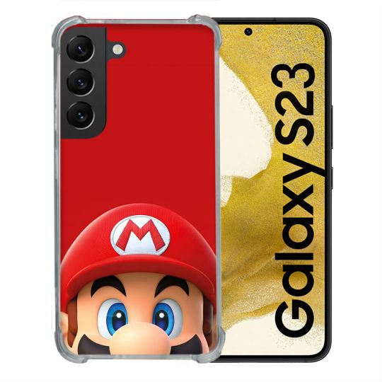 Coque Pour Samsung Galaxy S23 Mario Rouge