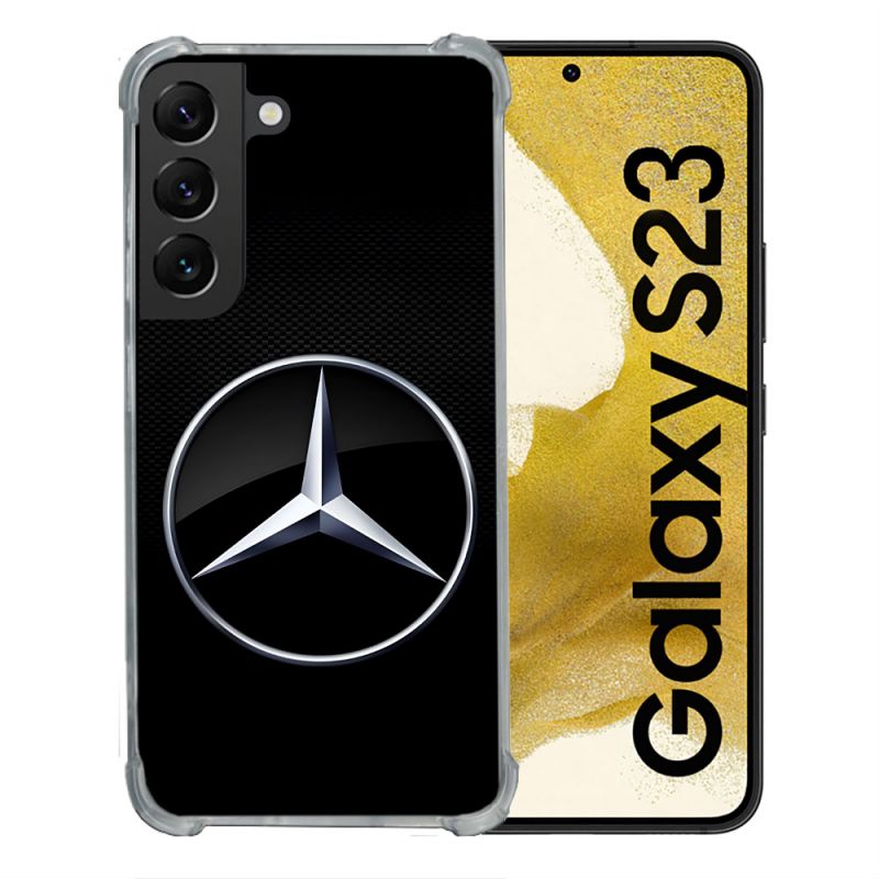 Coque Pour Samsung Galaxy S23 Mercedes Carbone