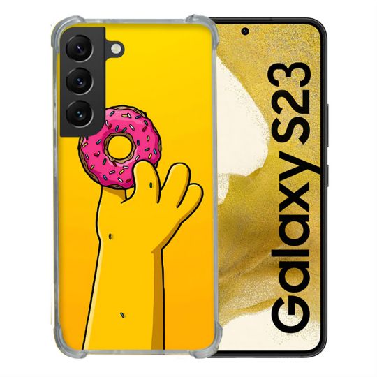 Coque Pour Samsung Galaxy S23 Simpson Donuts