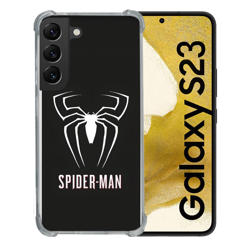 Coque Pour Samsung Galaxy S23 Spiderman Logo