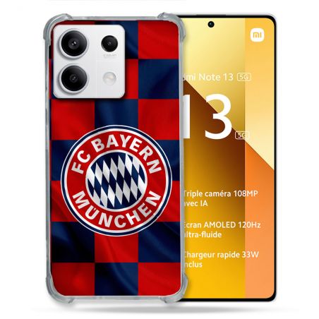 Coque Pour Xiaomi Redmi Note 13 5G Foot Bayern Munich Carreaux