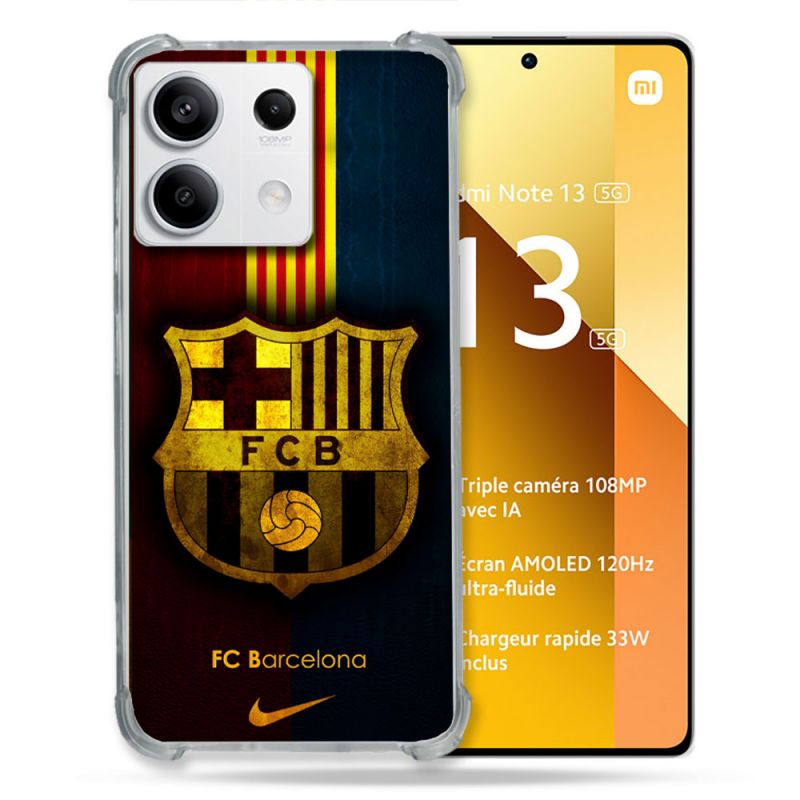 Coque Pour Xiaomi Redmi Note 13 5G Foot FC Barcelone Vintage