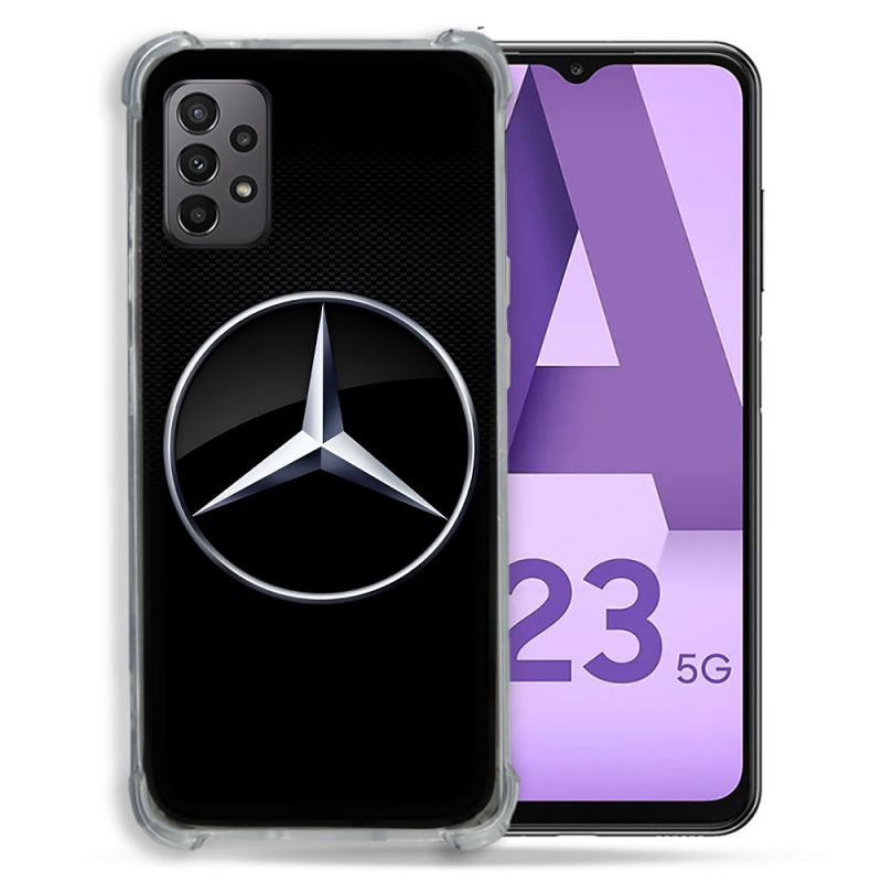 Coque Pour Samsung Galaxy A23 5G Mercedes Carbone