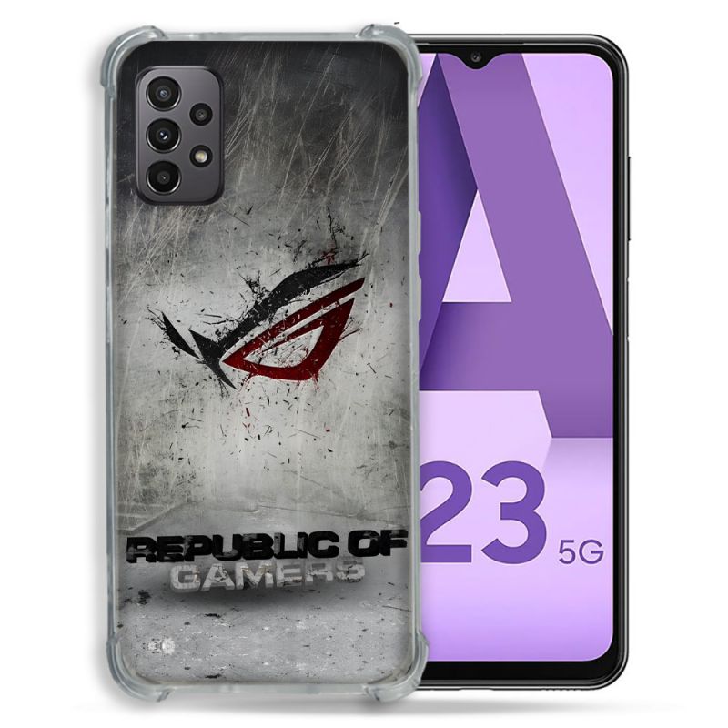 Coque Pour Samsung Galaxy A23 5G ROG Gris