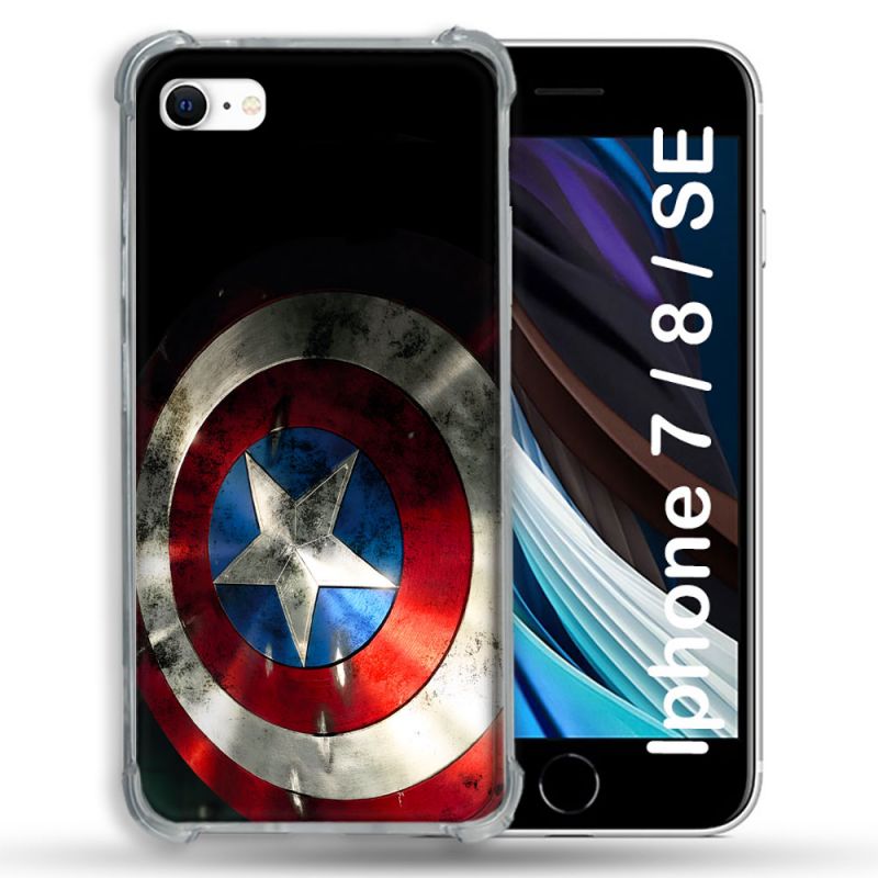 Coque Pour Iphone 7 / 8 / SE (2020 / 2022) Captain America Bouclier