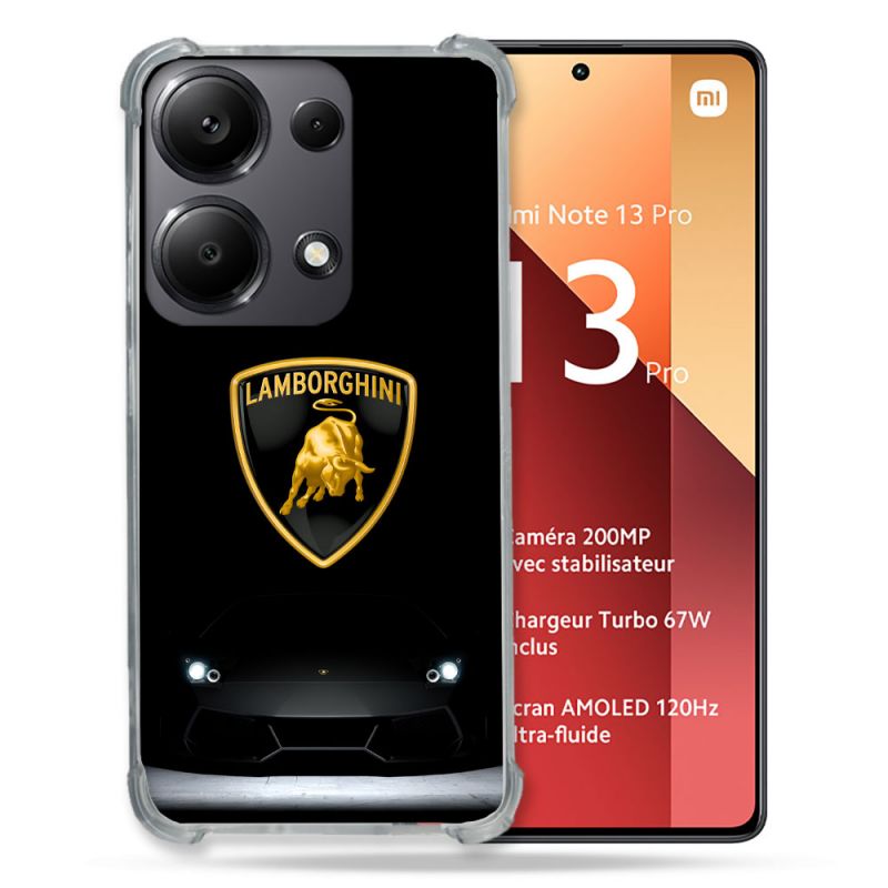 Coque Pour Xiaomi Redmi Note 13 Pro 4G Lamborghini Noir