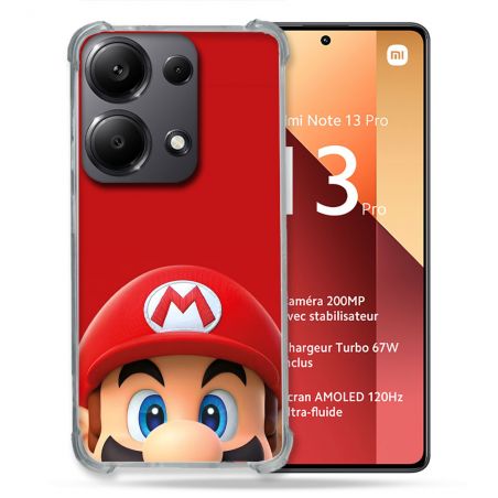 Coque Pour Xiaomi Redmi Note 13 Pro 4G Mario Rouge