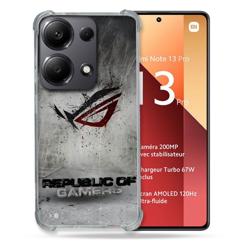 Coque Pour Xiaomi Redmi Note 13 Pro 4G ROG Gris