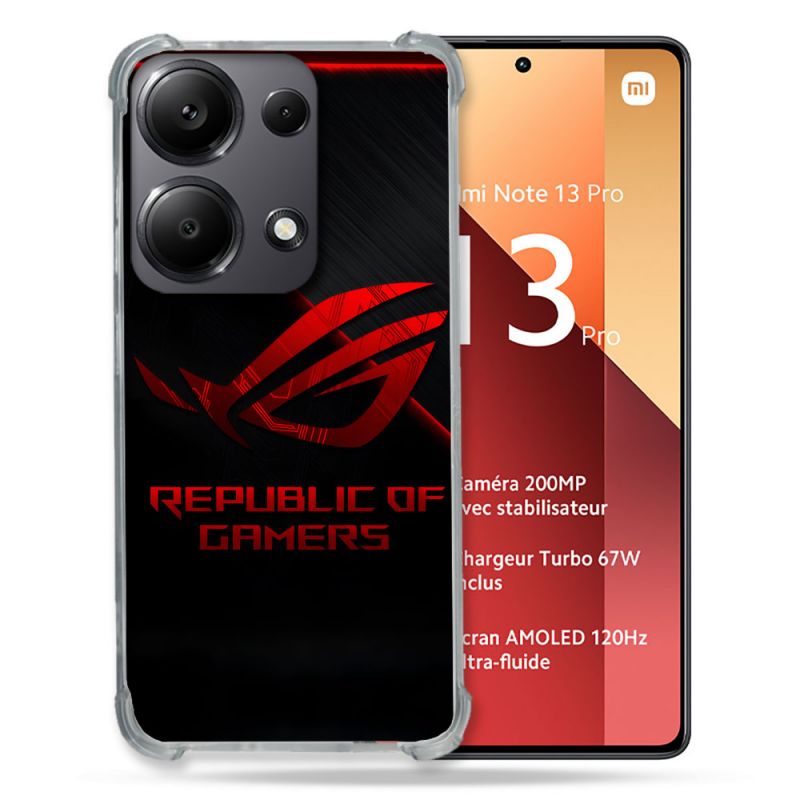 Coque Pour Xiaomi Redmi Note 13 Pro 4G ROG Rouge