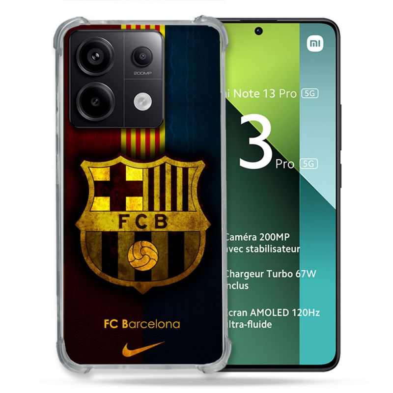 Coque Pour Xiaomi Redmi Note 13 Pro 5G Foot FC Barcelone Vintage