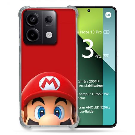Coque Pour Xiaomi Redmi Note 13 Pro 5G Mario Rouge