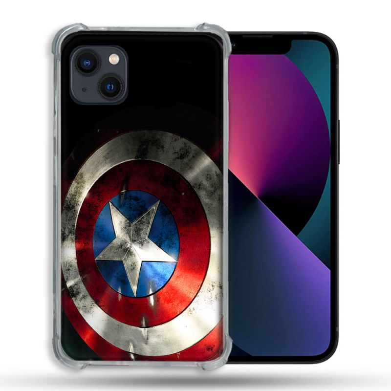 Coque Pour Iphone 13 (6.1) Captain America Bouclier