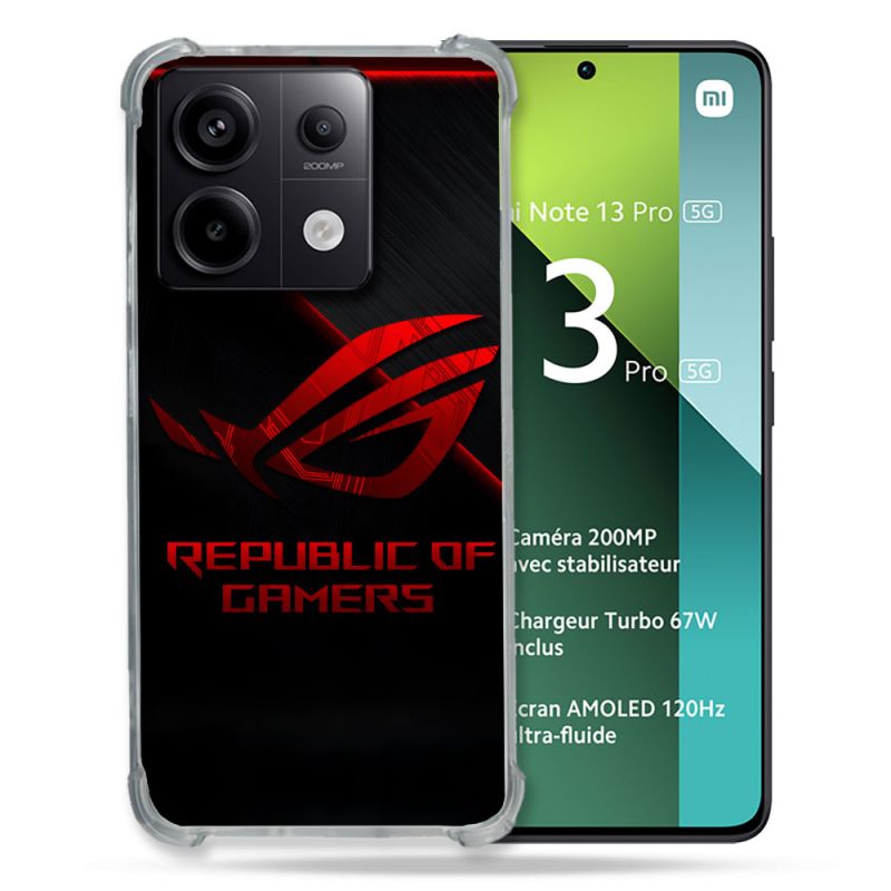 Coque Pour Xiaomi Redmi Note 13 Pro 5G ROG Rouge