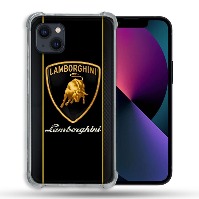 Coque Pour Iphone 13 (6.1) Lamborghini Carbone