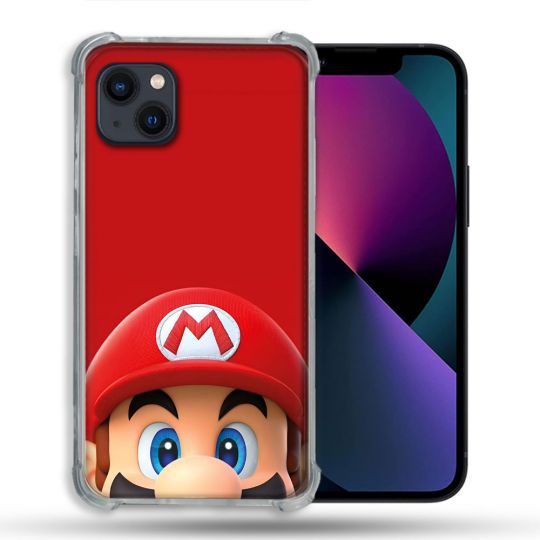 Coque Pour Iphone 13 (6.1) Mario Rouge