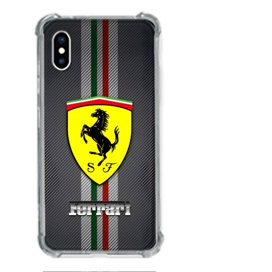Coque Pour IphoneX / XS Ferrari Carbone