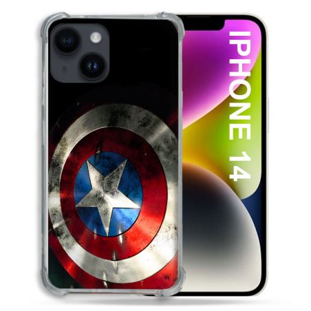 Coque Pour Iphone 14 Captain America Bouclier