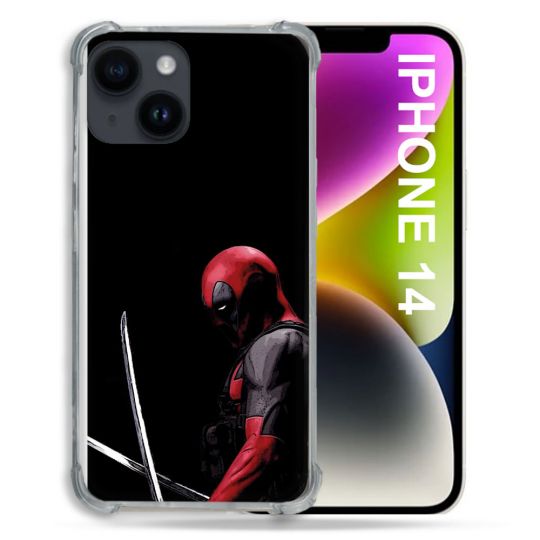 Coque Pour Iphone 14 Deadpool Epee
