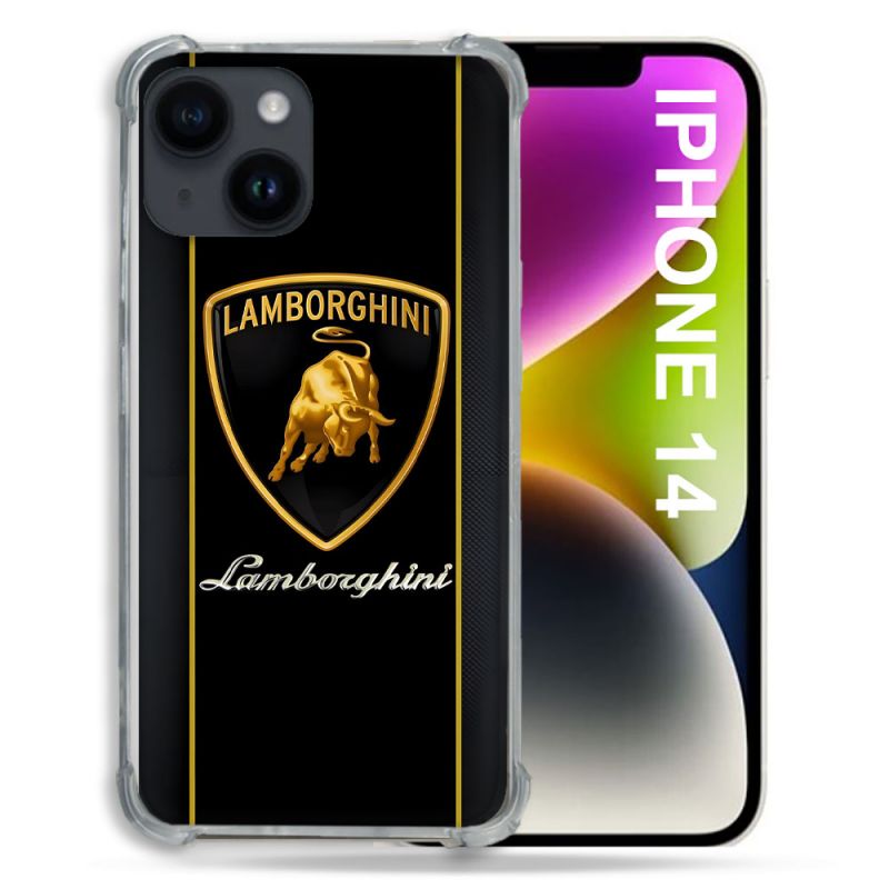 Coque Pour Iphone 14 Lamborghini Carbone