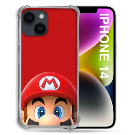 Coque Pour Iphone 14 Mario Rouge