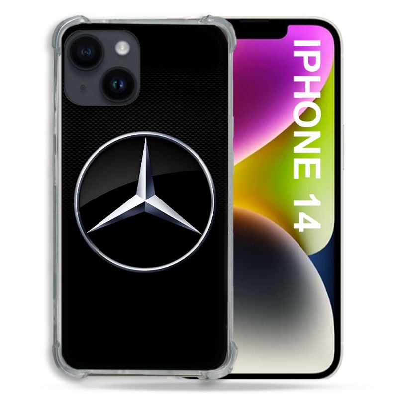Coque Pour Iphone 14 Mercedes Carbone