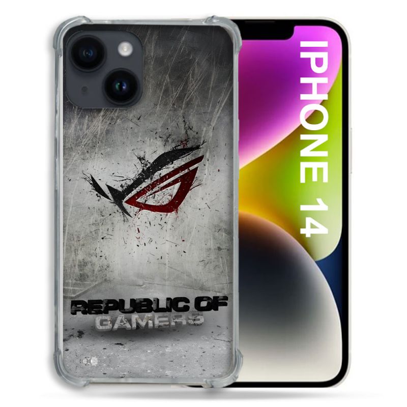 Coque Pour Iphone 14 ROG Gris
