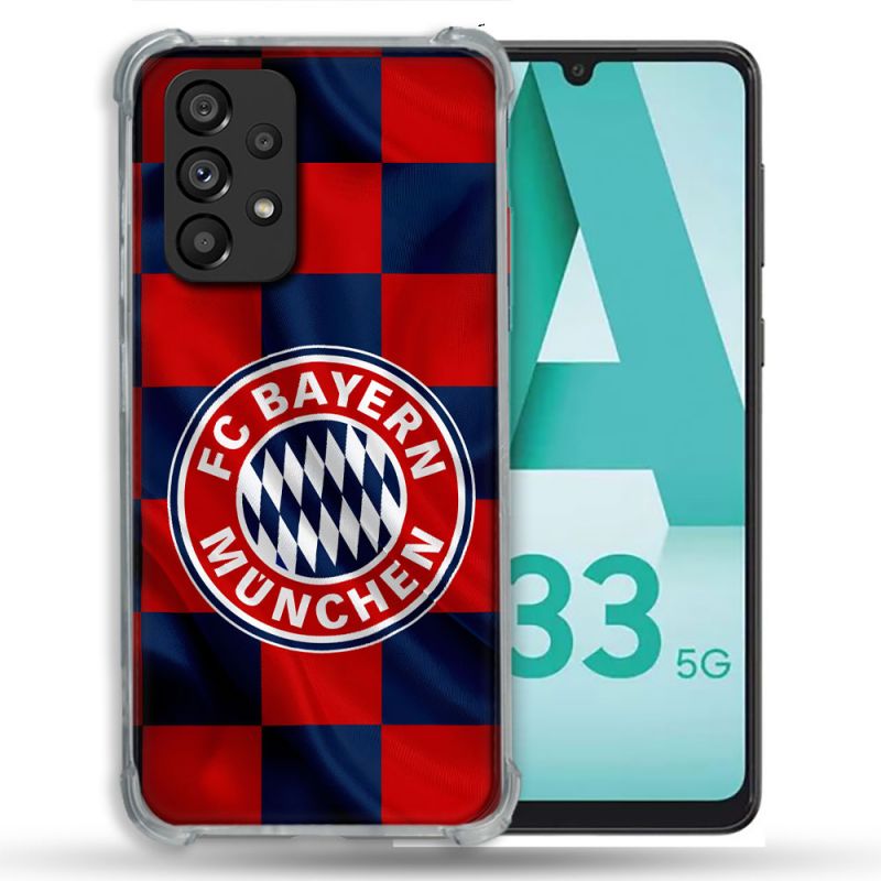 Coque Pour Samsung Galaxy A33 5G Foot Bayern Munich Carreaux