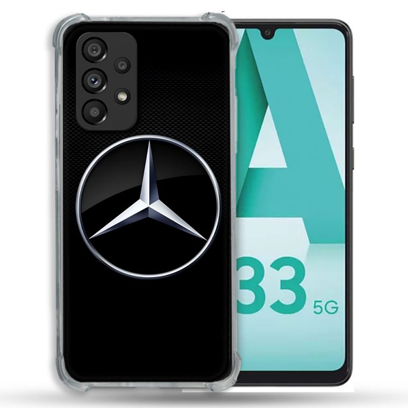 Coque Pour Samsung Galaxy A33 5G Mercedes Carbone