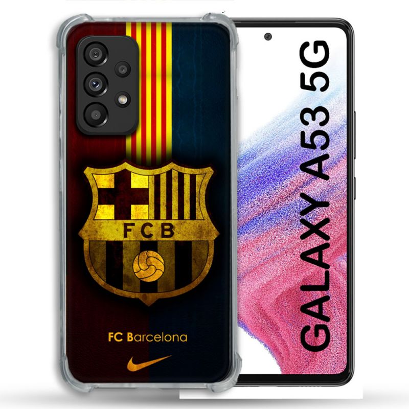 Coque Pour Samsung Galaxy A53 5G Foot FC Barcelone Vintage