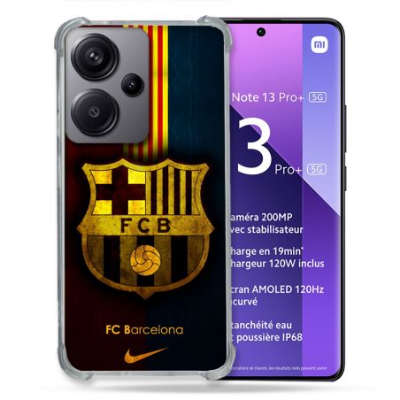 Coque Pour Xiaomi Redmi Note 13 Pro Plus 5G Foot FC Barcelone Vintage