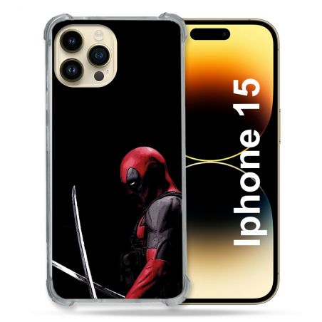 Coque Pour Iphone 15 Deadpool Epee