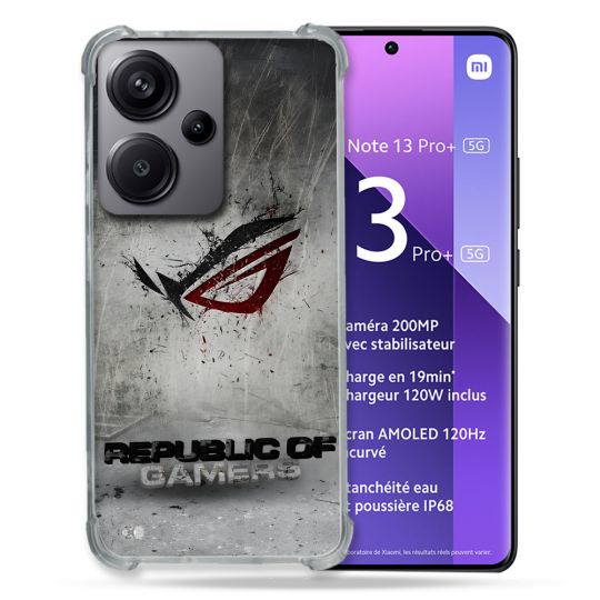 Coque Pour Xiaomi Redmi Note 13 Pro Plus 5G ROG Gris
