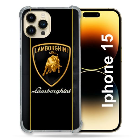 Coque Pour Iphone 15 Lamborghini Carbone