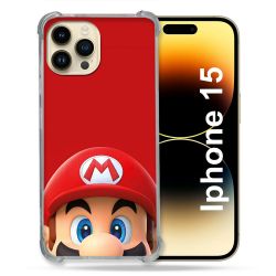 Coque Pour Iphone 15 Mario Rouge