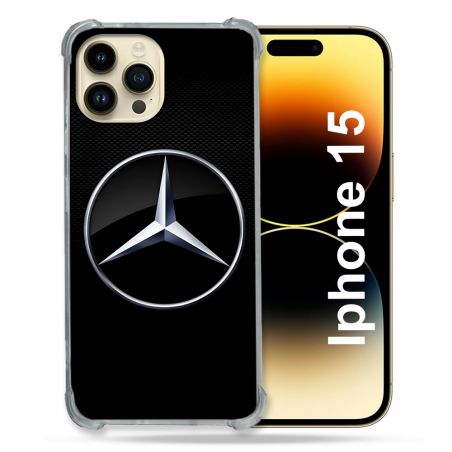 Coque Pour Iphone 15 Mercedes Carbone