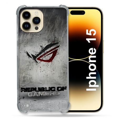 Coque Pour Iphone 15 ROG Gris