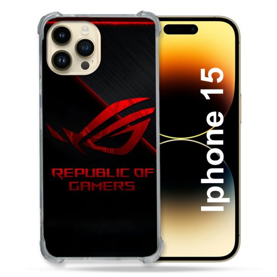 Coque Pour Iphone 15 ROG Rouge
