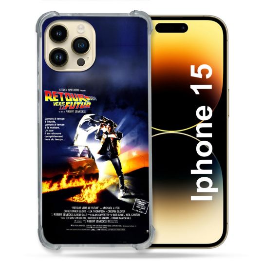 Coque Pour Iphone 15 Retour Vers Le Futur Affiche