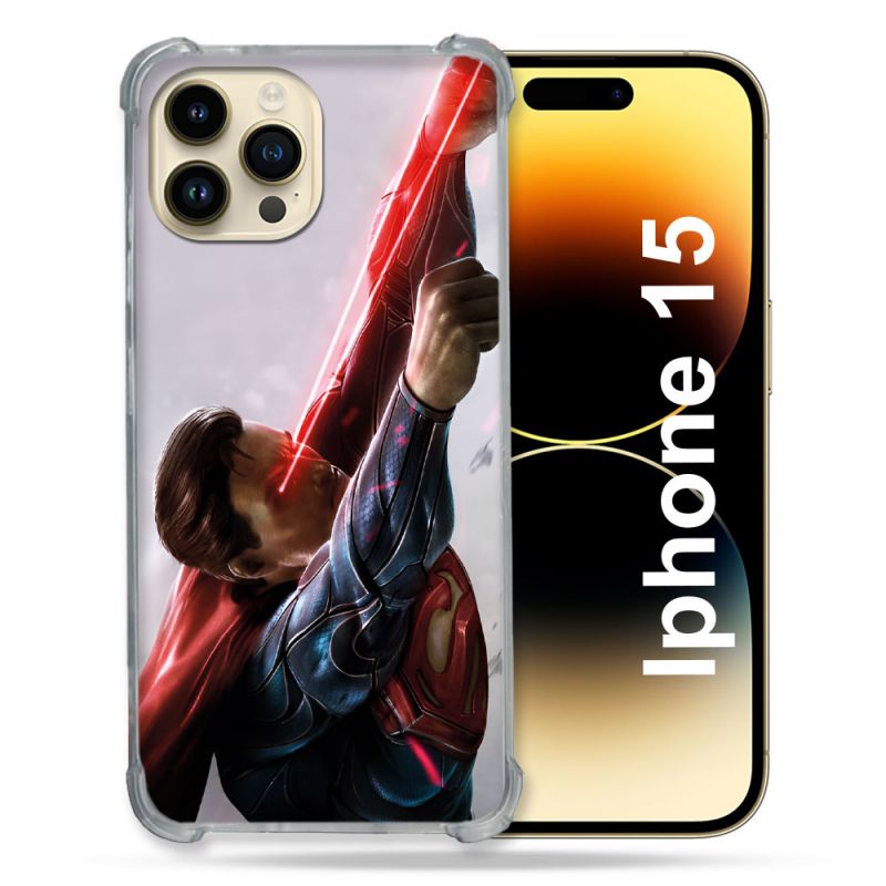 Coque Pour Iphone 15 Superman Laser