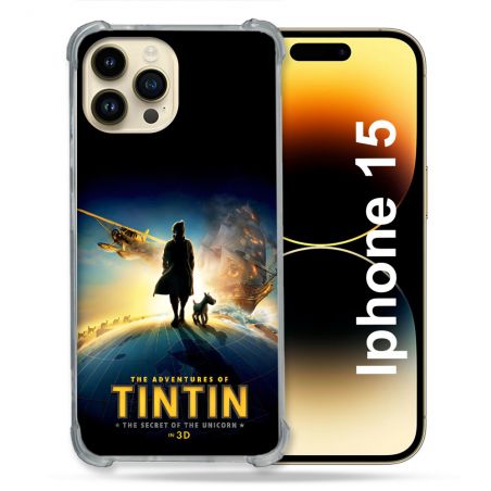 Coque Pour Iphone 15 Tintin Affiche