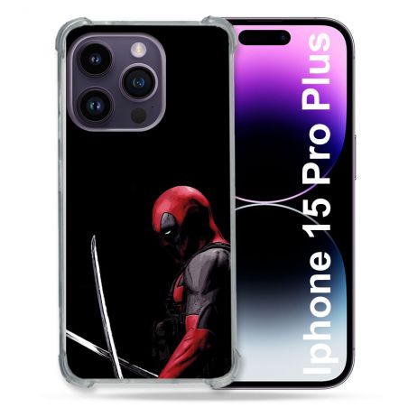 Coque Pour Iphone 15 Pro Plus Deadpool Epee