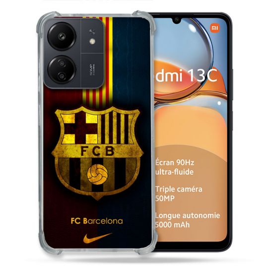 Coque Pour Xiaomi Redmi 13C Foot FC Barcelone Vintage