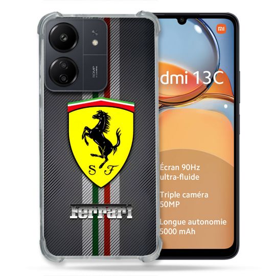 Coque Pour Xiaomi Redmi 13C Ferrari Carbone
