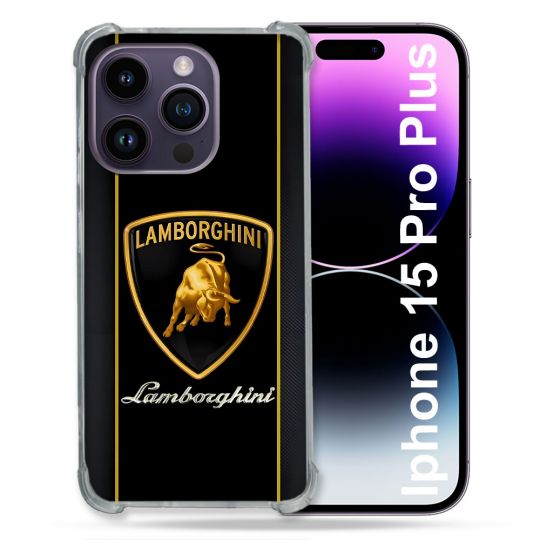 Coque Pour Iphone 15 Pro Plus Lamborghini Carbone