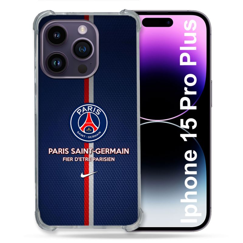 Coque Pour Iphone 15 Pro Plus Foot PSG Fier